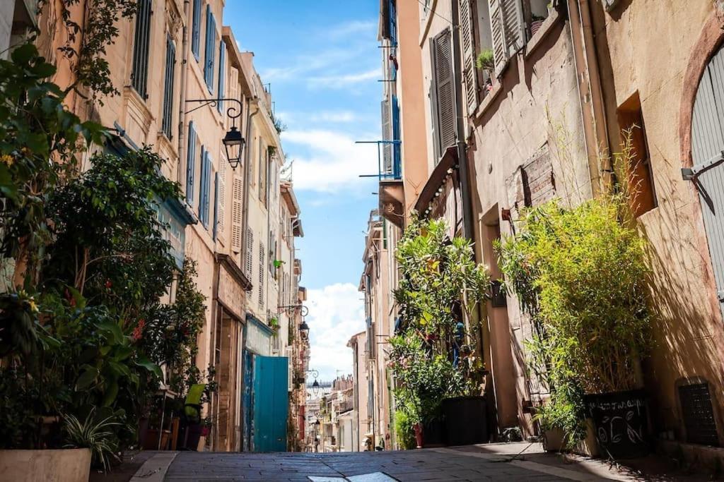 Rare Appart 2 Chambres En Duplex Design Au Panier Marseille Exterior photo
