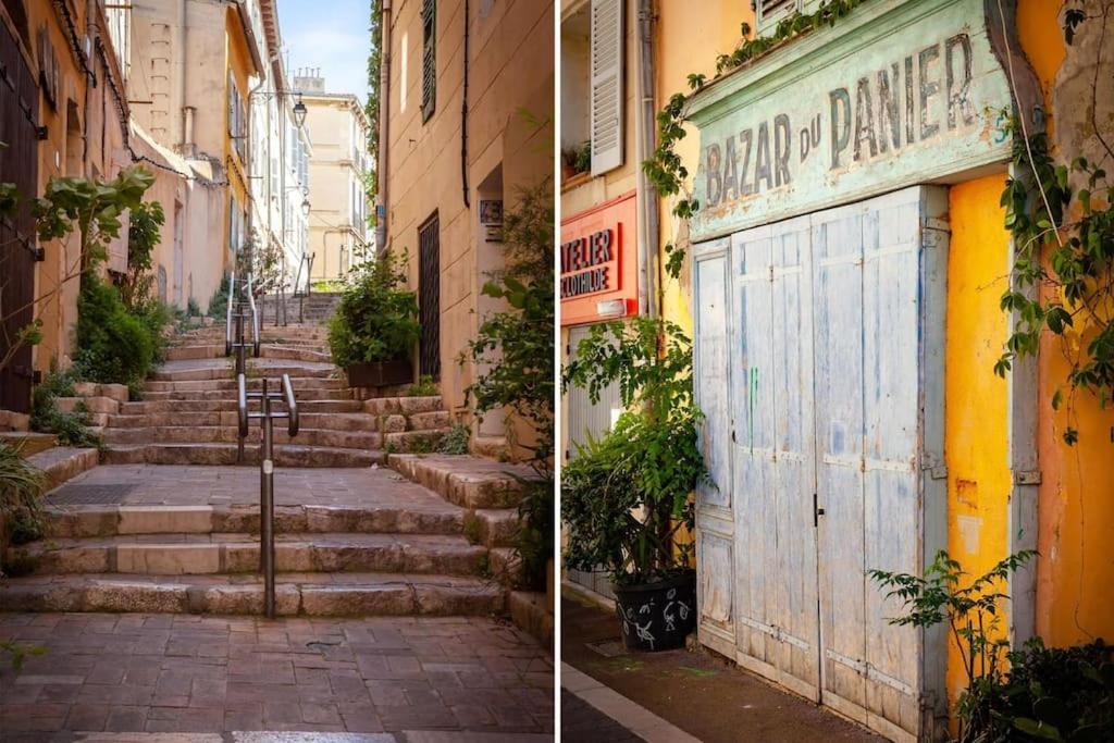 Rare Appart 2 Chambres En Duplex Design Au Panier Marseille Exterior photo